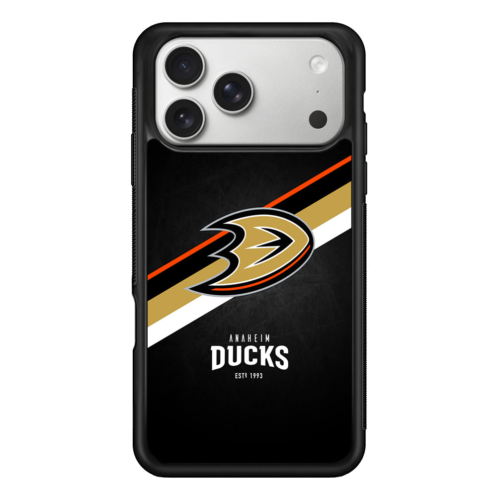 Anaheim Ducks Logo iPhone 17 Pro Case | Slim Rubber Case for iPhone 17 Pro