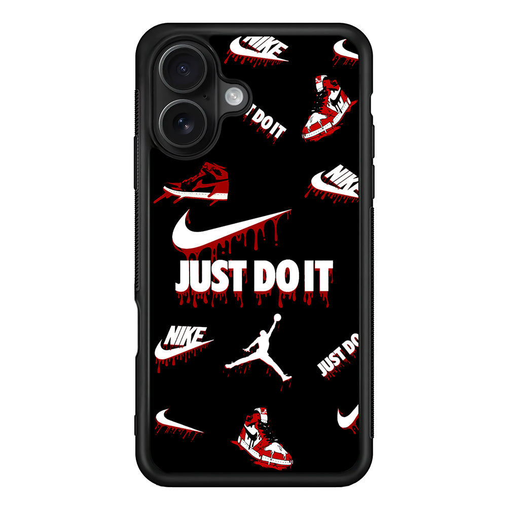 Nike X Air Jordan Black iPhone 16 Case - Oxvistore