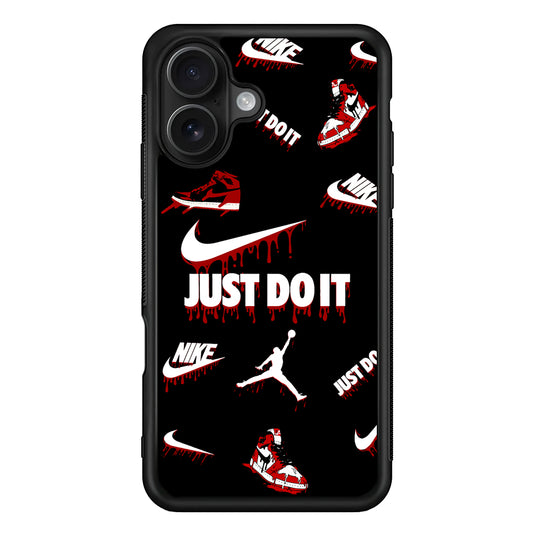 Nike X Air Jordan Black iPhone 16 Case - Oxvistore