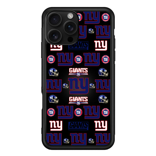 New York Giants Logo Pattern iPhone 16 Pro Case | Durable Protective Case for iPhone 16 Pro