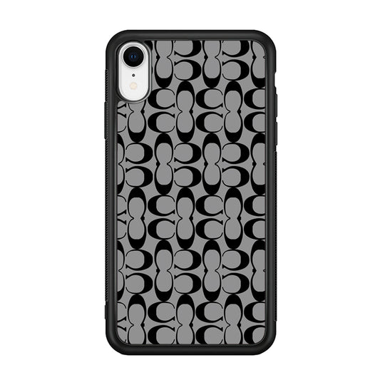 Coach Black Grey iPhone XR Case | Slim Rubber Case for iPhone XR