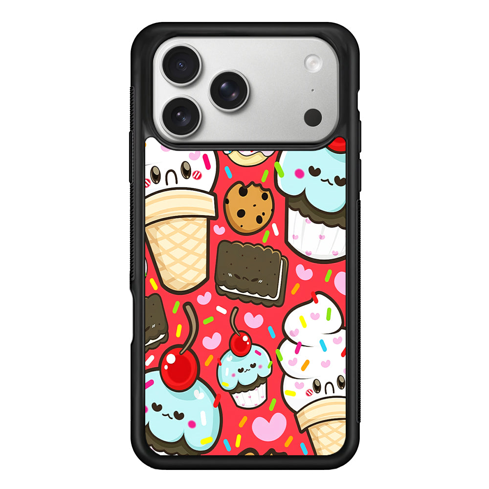 Cute Desserts Cupcake iPhone 17 Pro Case | Slim Rubber Case for iPhone 17 Pro