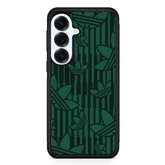 Adidas Dark Green Pattern Samsung Galaxy S25 Plus Case | Durable Samsung Galaxy S25 Plus Phone Case