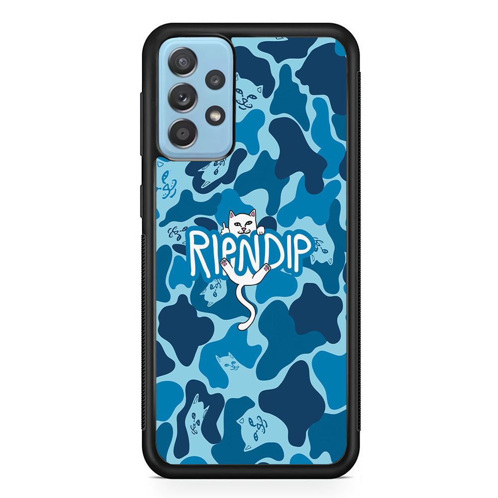 Rip N Dip Blue Camo Samsung Galaxy A72 Case | Slim Rubber Case for Samsung Galaxy A72