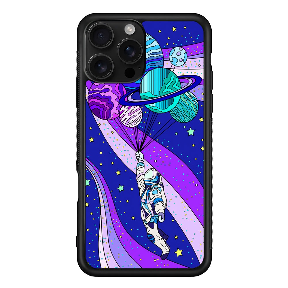 Astronaut Space Planetary Balloon iPhone 16 Pro Case | Durable Protective Case for iPhone 16 Pro