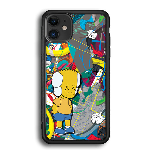 Kaws Doodle Bart Cover iPhone 12 Case | Slim Rubber Case for iPhone 12