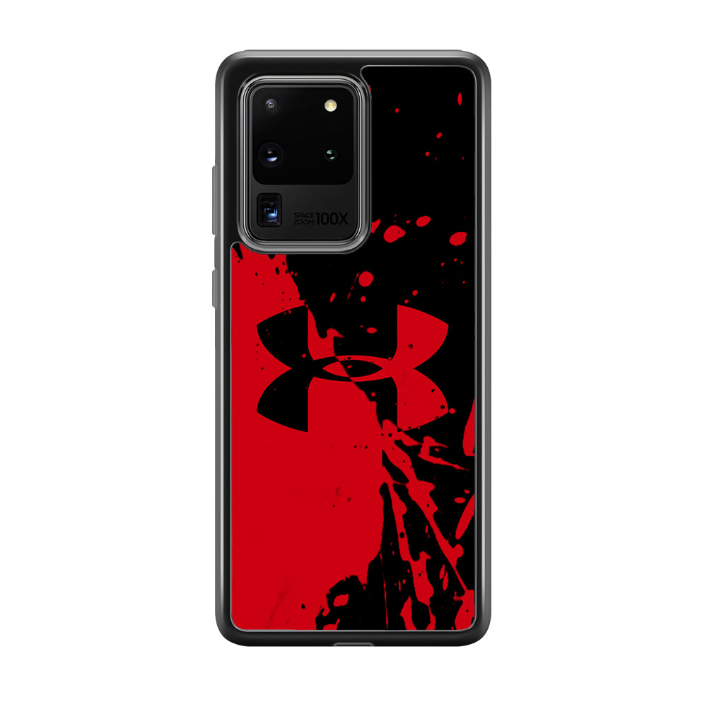 Under Armour Black Red Samsung Galaxy S20 Ultra Case | Slim Rubber Case for Samsung Galaxy S20 Ultra