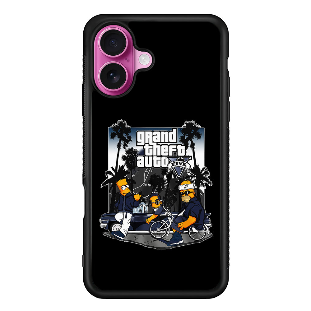 Grand Theft Auto Simpson iPhone 17 Case | Slim Protective Rubber Phone Cover