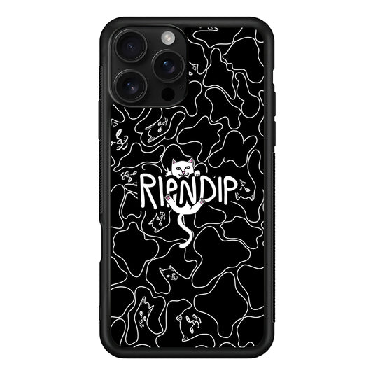 Rip N Dip Black Camo iPhone 16 Pro Case | Slim Rubber Case for iPhone 16 Pro