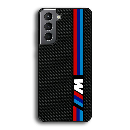 BMW M Carbon Tricolor Stripes Samsung Galaxy S22 Case | Slim Rubber Case for Samsung Galaxy S22