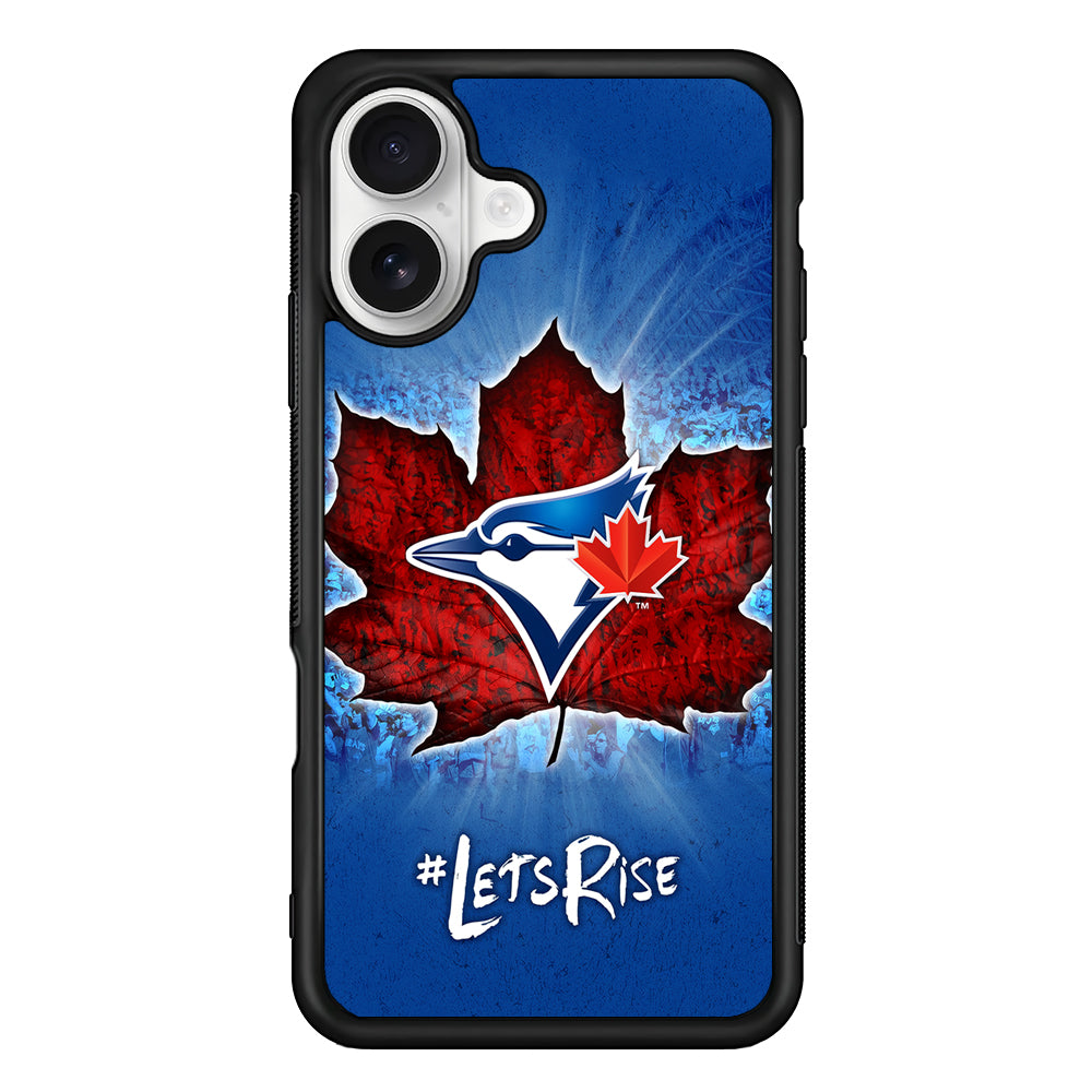 Toronto Blue Jays Lets Rise iPhone 16 Plus Case | Durable Protective Rubber Cover