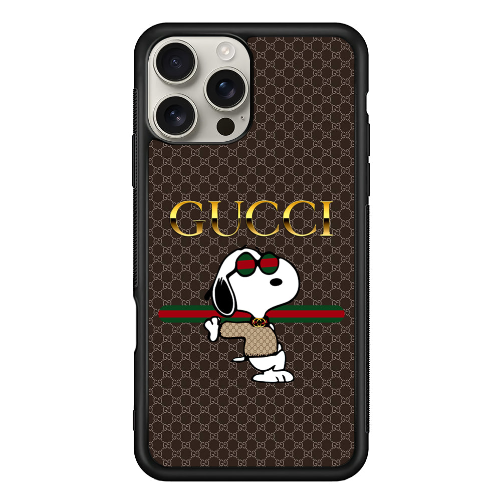 Gucci Snoopy Dope iPhone 16 Pro Max Case | Slim Rubber Case for iPhone 16 Pro Max