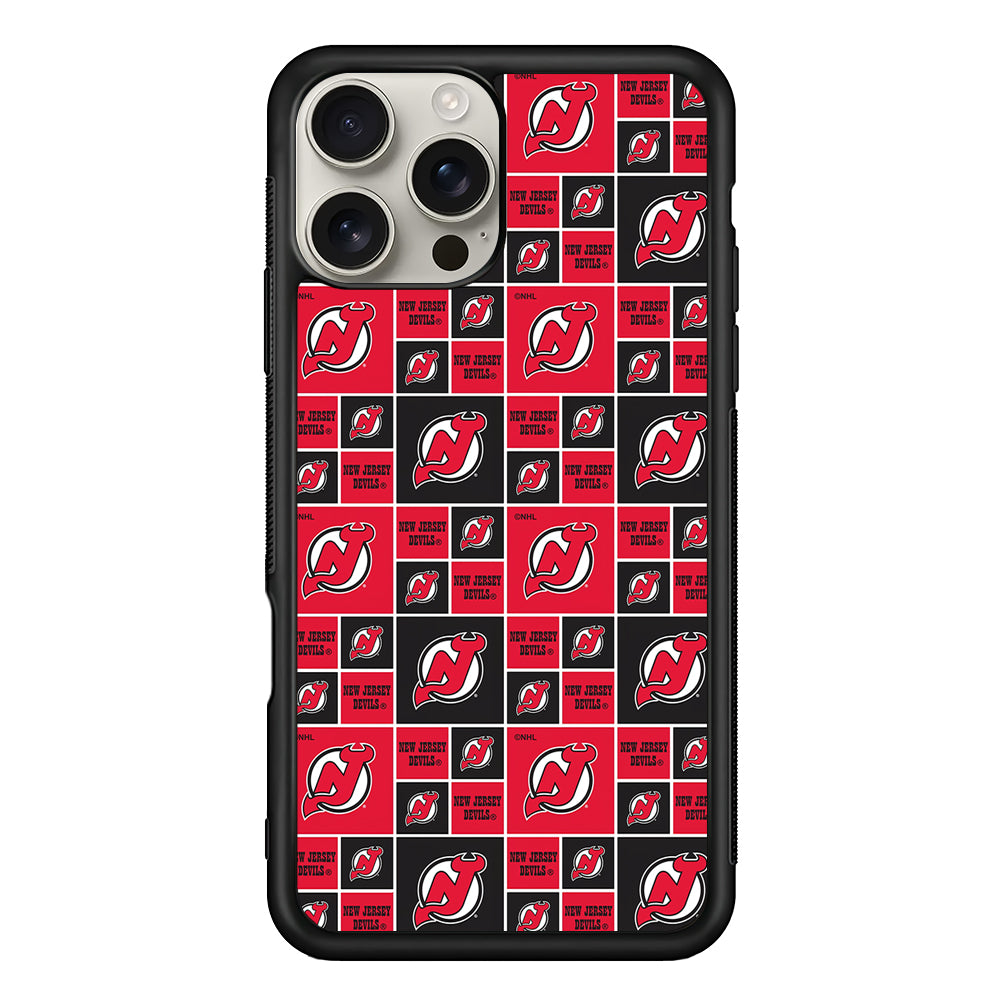 New Jersey Devils Pattern iPhone 16 Pro Max Case | Stylish Protective Case for iPhone 16 Pro Max