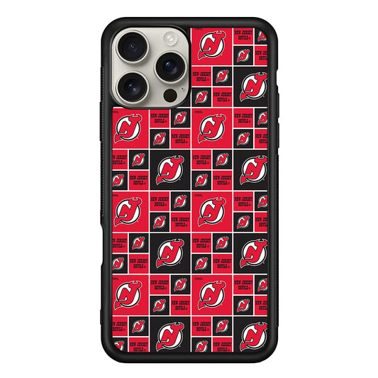 New Jersey Devils Pattern iPhone 16 Pro Max Case | Stylish Protective Case for iPhone 16 Pro Max