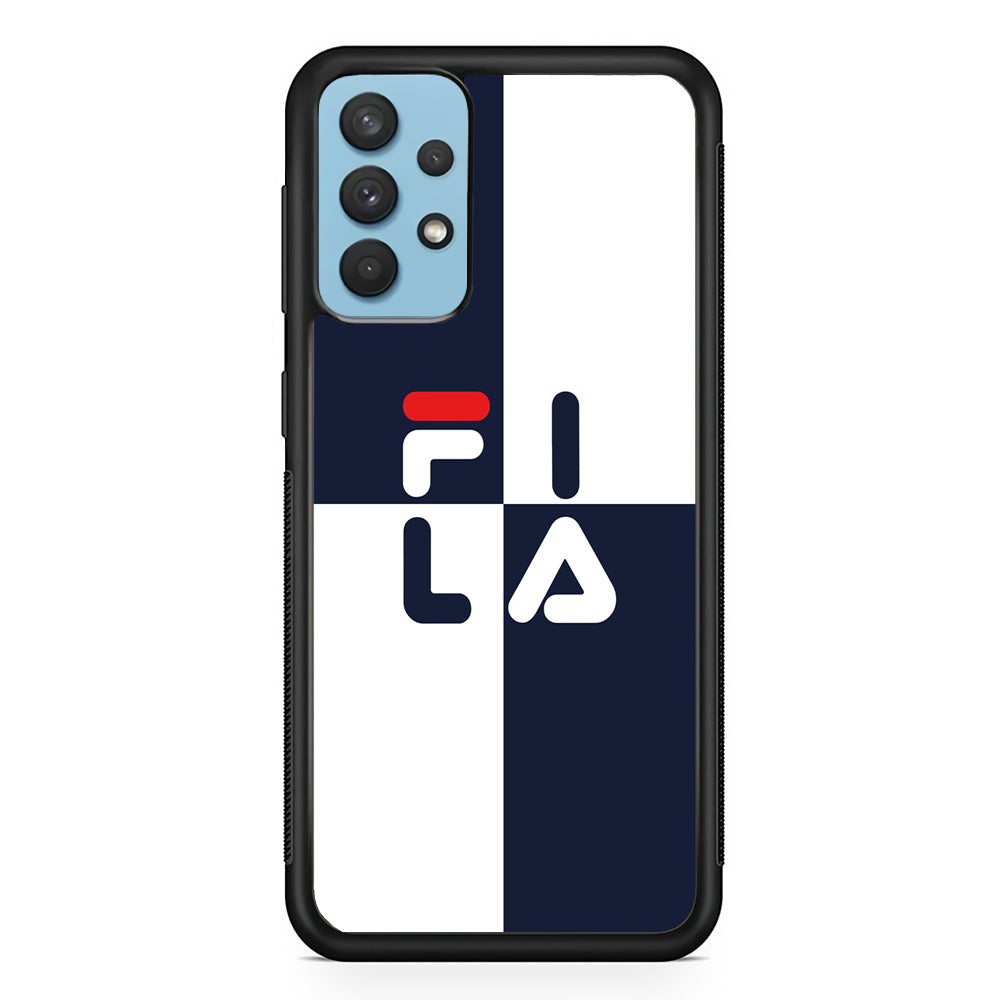 Fila Box Word Samsung Galaxy A32 Case | Slim Rubber Case for Samsung Galaxy A32