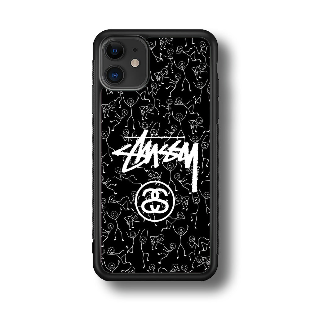 Stussy People Dancing iPhone 11 Case | Slim Rubber Case for iPhone 11