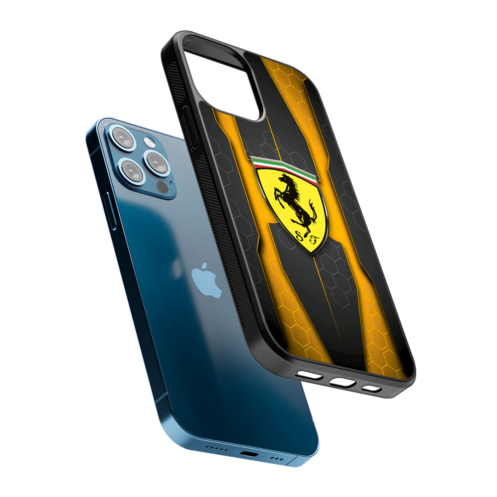 Ferrari Sweet Futuristic Shapes 2D Rubber Phone Case | Slim Protective Phone Case