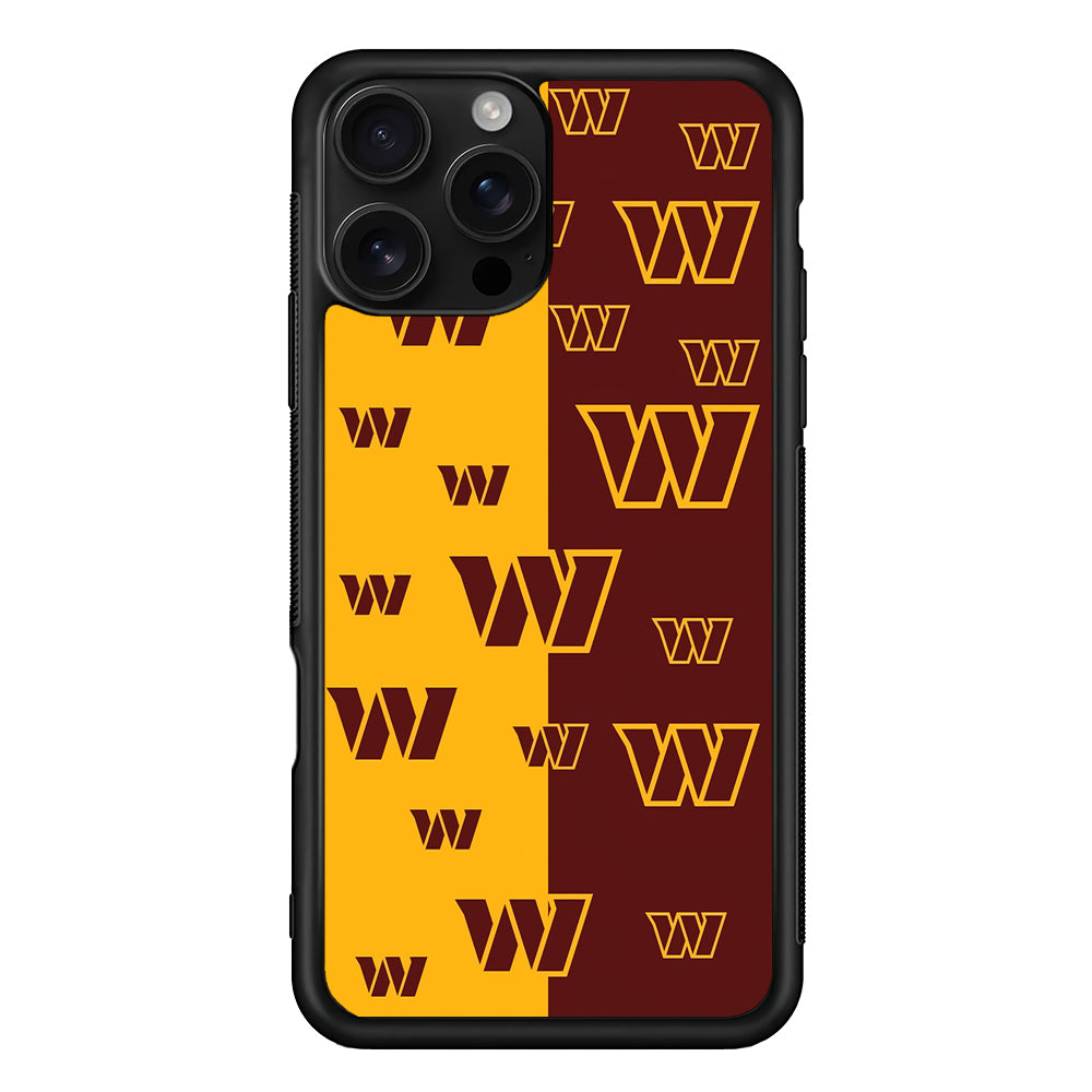 Washington Commanders Logo Pattern iPhone 16 Pro Case | Durable Protective Case for iPhone 16 Pro