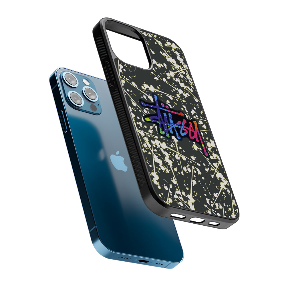 Stussy Splash Grey 2D Rubber Phone Case | Durable Phone Case