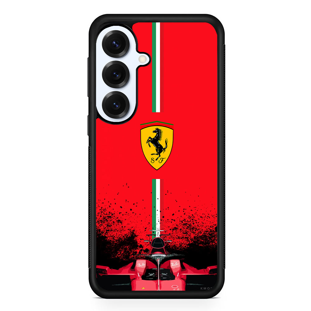 Ferrari Luxury Car Logo Samsung Galaxy S25 Plus Case | Slim Rubber Case for Samsung Galaxy S25 Plus