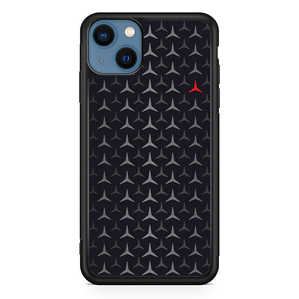 Mercedes-Benz Logos Pattern iPhone 13 Case | Slim Rubber Case for iPhone 13
