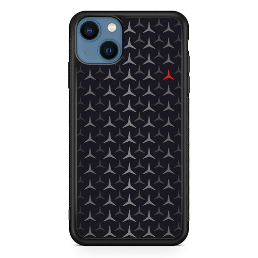 Mercedes-Benz Logos Pattern iPhone 13 Case | Slim Rubber Case for iPhone 13
