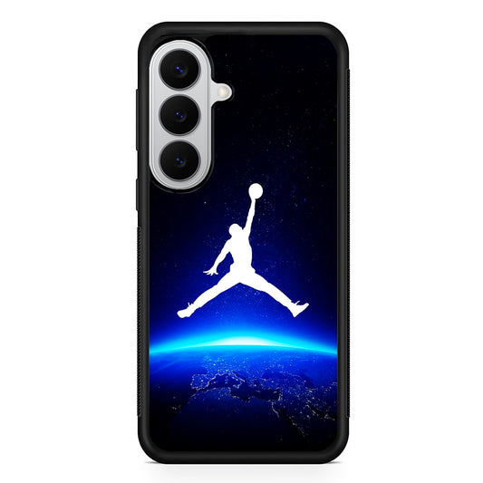 Air Jordan Logo Above Earth Samsung Galaxy S26 Case | Slim Samsung Galaxy S26 Rubber Case