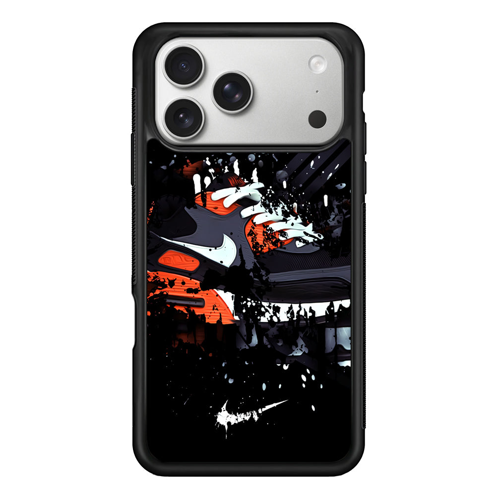 Nike Black Ink Splash iPhone 17 Pro Case | Slim Protective Case for iPhone 17 Pro