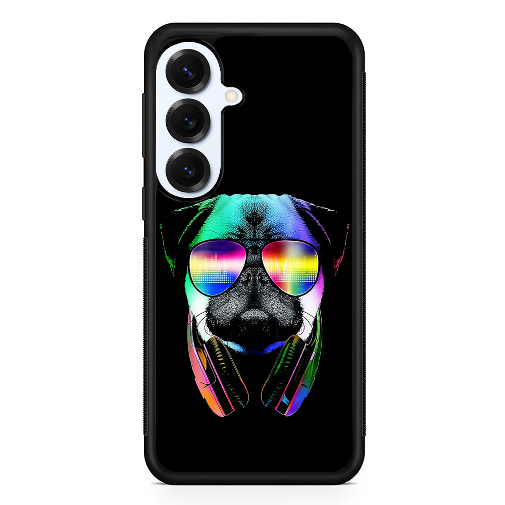 Music Love Pug DJ Samsung Galaxy S25 Plus Case | Slim Rubber Cover for Samsung Galaxy S25 Plus