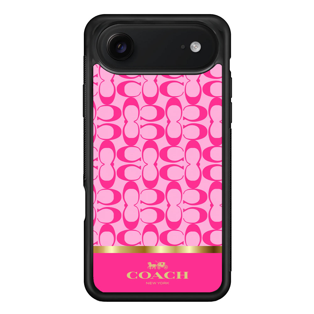 Coach Pink Pattern iPhone 17 Air Case | Slim Rubber Case for iPhone 17 Air
