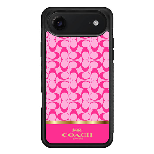 Coach Pink Pattern iPhone 17 Air Case | Slim Rubber Case for iPhone 17 Air