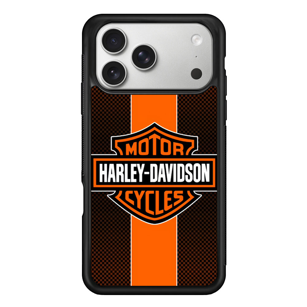 Harley Davidson Square Pattern iPhone 17 Pro Case | Slim Protective Case for iPhone 17 Pro