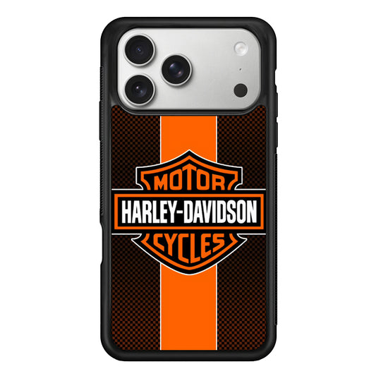Harley Davidson Square Pattern iPhone 17 Pro Case | Slim Protective Case for iPhone 17 Pro