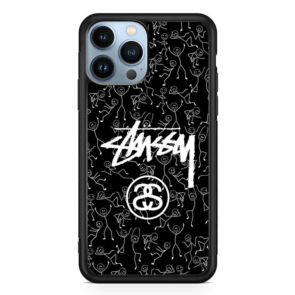 Stussy People Dancing 2D Rubber Phone Case | Durable Phone Case