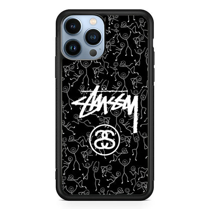 Stussy People Dancing 2D Rubber Phone Case | Durable Phone Case