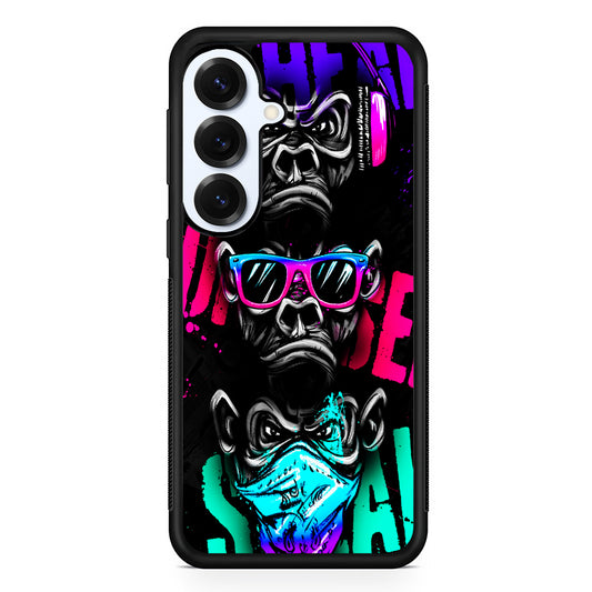 Three Wise Monkeys Samsung Galaxy S25 Plus Case | Slim Rubber Cover for Samsung Galaxy S25 Plus