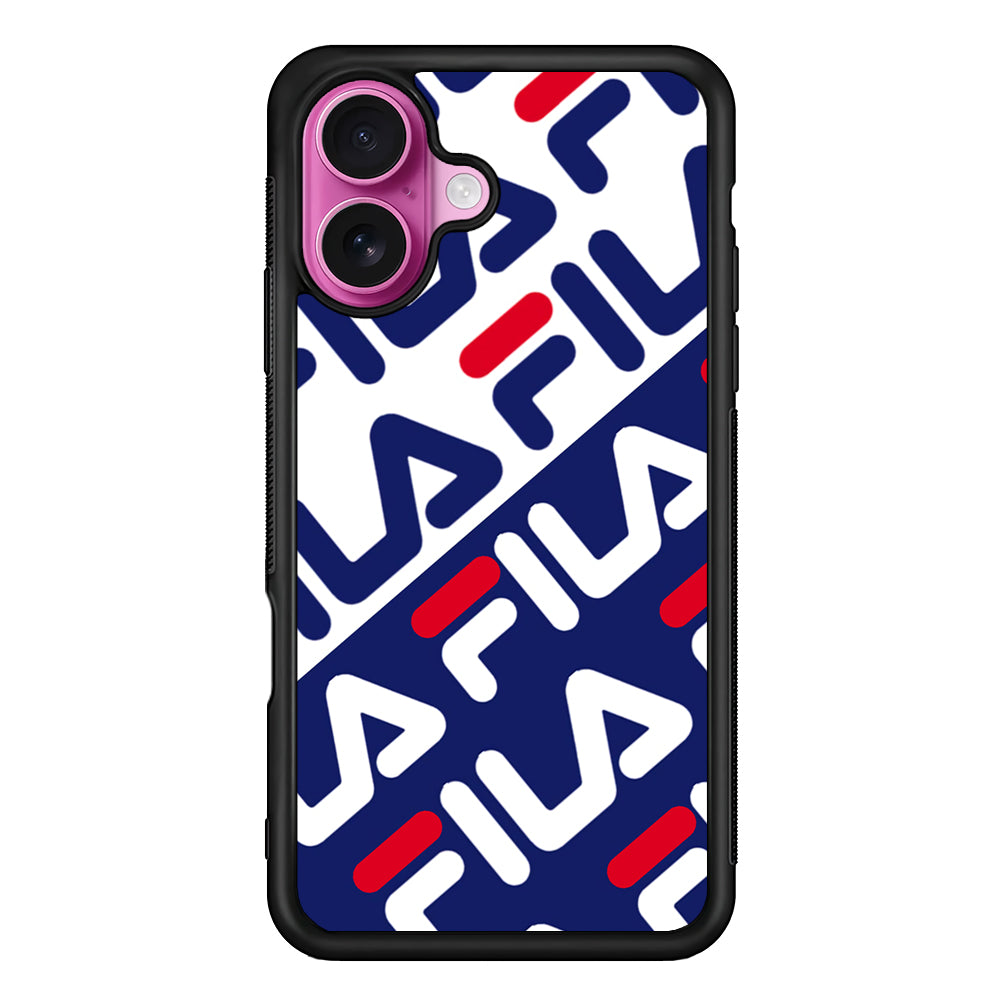 Fila Patern in Slope iPhone 17 Case | Slim Rubber Case for iPhone 17
