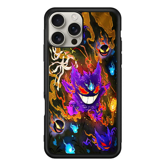Pokemon Gengar Evolution iPhone 16 Pro Max Case | Stylish Protective Case for iPhone 16 Pro Max