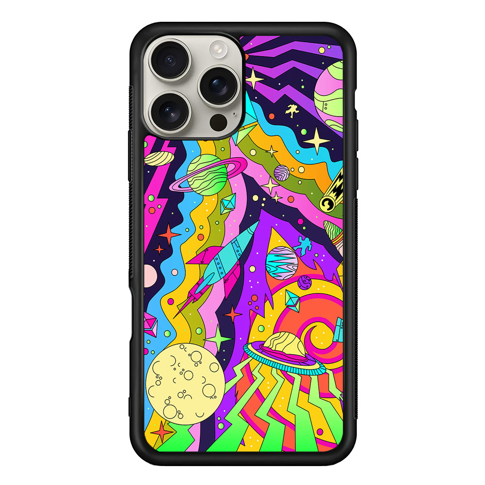 Trippy Spaceland Planets iPhone 16 Pro Max Case | Stylish Protective Case for iPhone 16 Pro Max