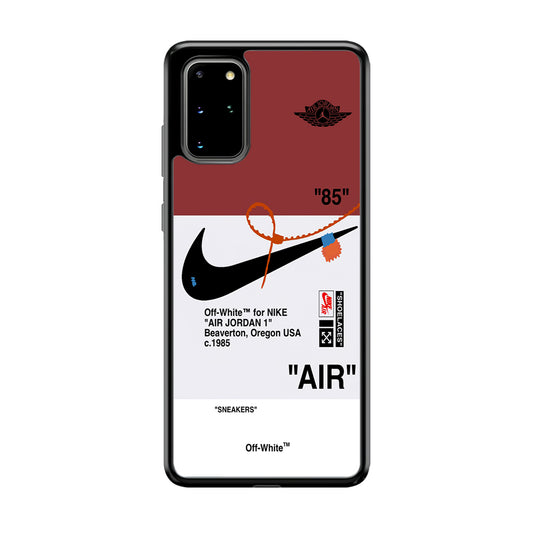 Off White x Nike Air Jordan Red Samsung Galaxy S20 Plus Case | Slim Rubber Case for Samsung Galaxy S20 Plus