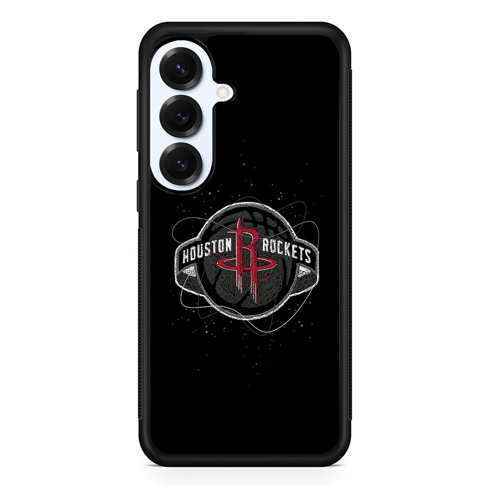Houston Rockets Abstract Samsung Galaxy S25 Plus Case | Slim Rubber Cover for Samsung Galaxy S25 Plus