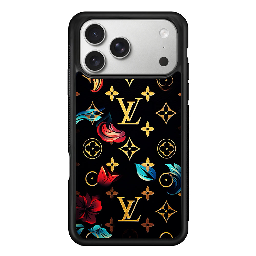 Louis Vuitton Flowers Design iPhone 17 Pro Case | Slim Rubber Case for iPhone 17 Pro