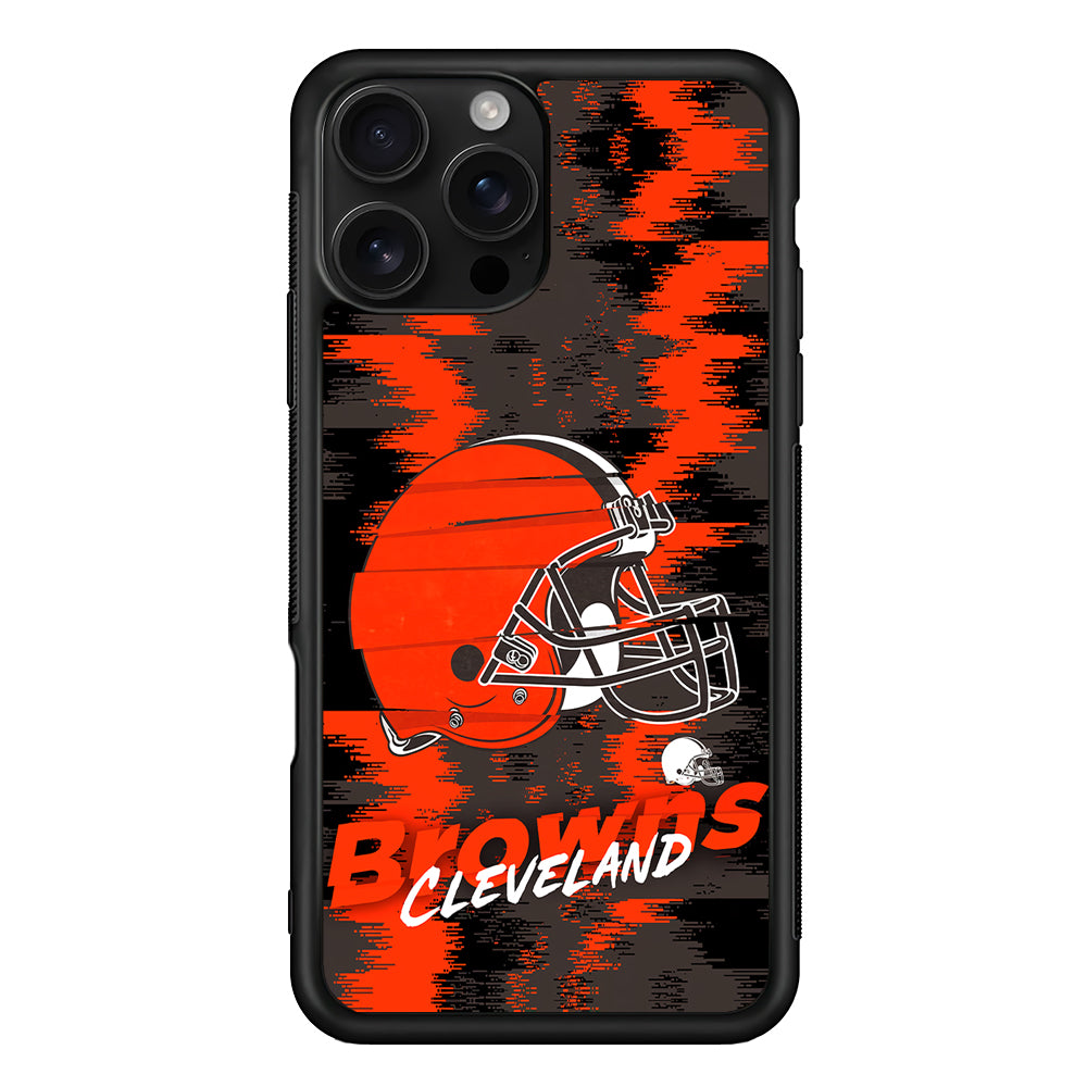 Cleveland Browns Abstract Color iPhone 16 Pro Case | Durable Protective Case for iPhone 16 Pro