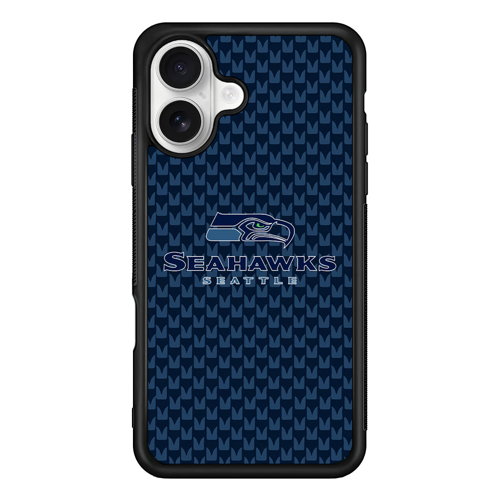 Seattle Seahawks Logo iPhone 16 Plus Case | Durable Protective Rubber Cover