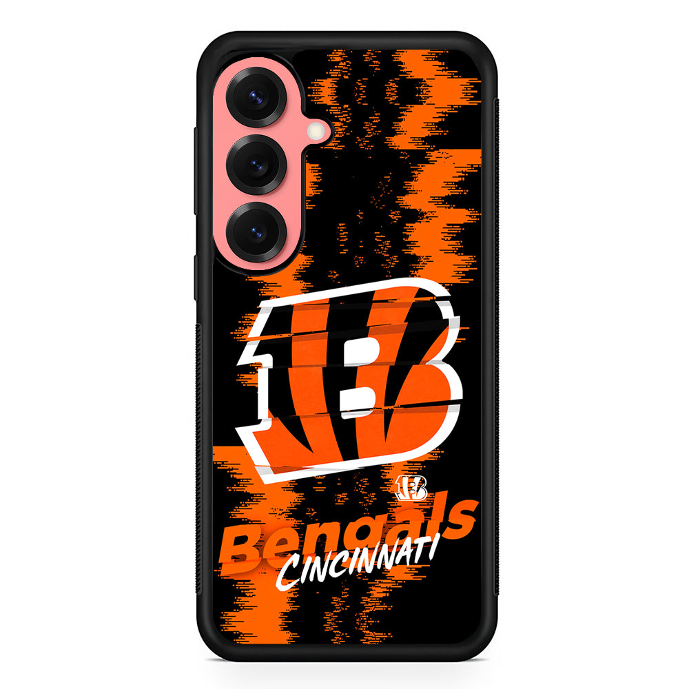 Cincinnati Bengals Abstract Color Samsung Galaxy S25 Case | Protective Case for Samsung Galaxy S25