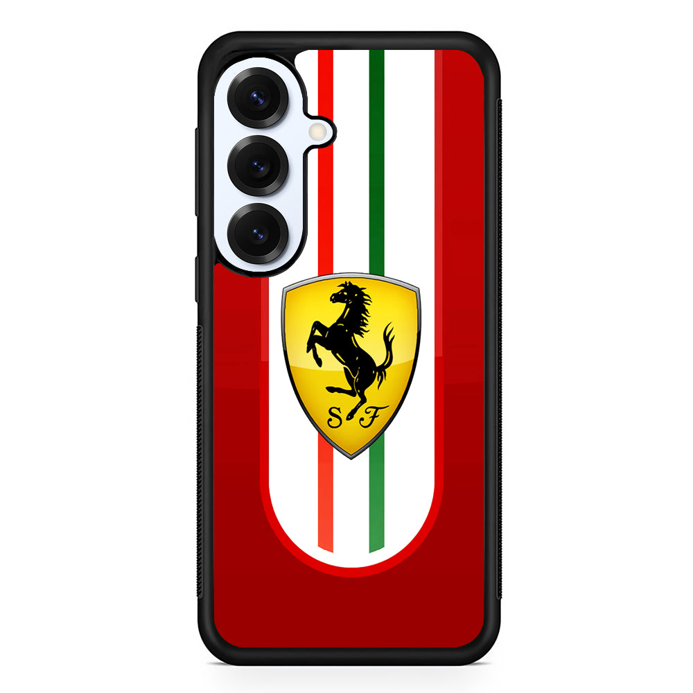 Ferrari Logo Red Samsung Galaxy S25 Plus Case | Slim Rubber Case for Samsung Galaxy S25 Plus