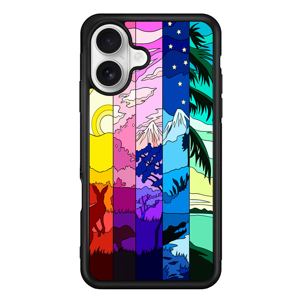 Season Difference Spectrum iPhone 16 Plus Case | Durable Protective Rubber Cover