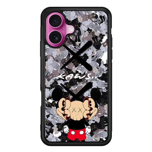 Kaws and Mickey Mask iPhone 17 Case | Slim Rubber Case for iPhone 17