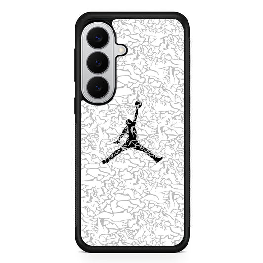 Air Jordan Gray Abstract Pattern Samsung Galaxy S26 Case | Slim Samsung Galaxy S26 Rubber Case