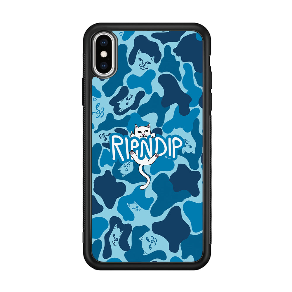 Rip N Dip Blue Camo iPhone Xs Max Case | Slim Rubber Case for iPhone Xs Max